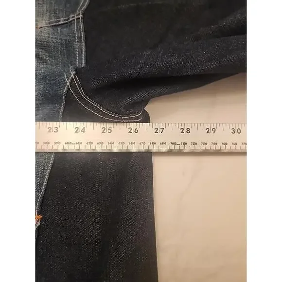 Akademiks Jean Jacket Mens 3XL Blue Denim Button Up Long Sleeve Y2K Hiphop - Picture 8 of 14